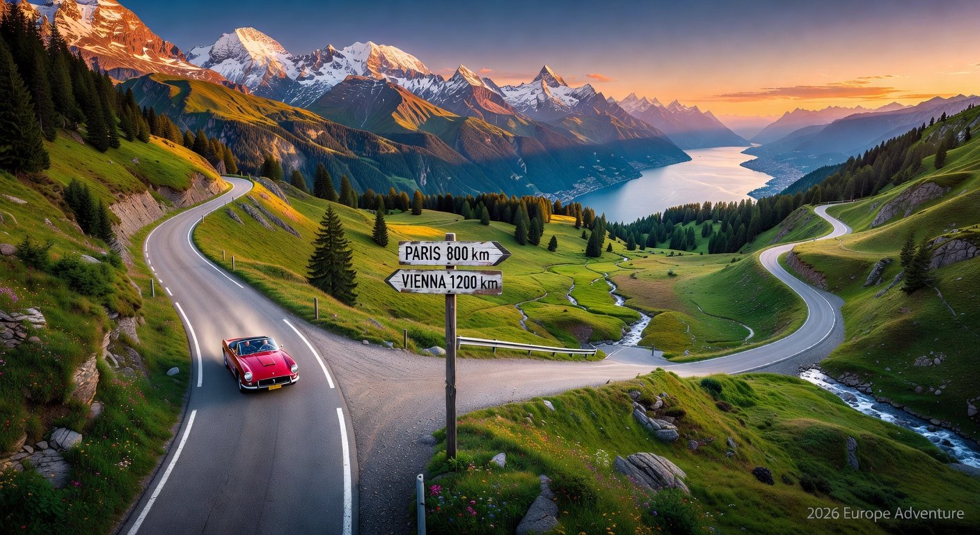 14-Day Europe Road Trip: Paris to Alps & Vienna 2026