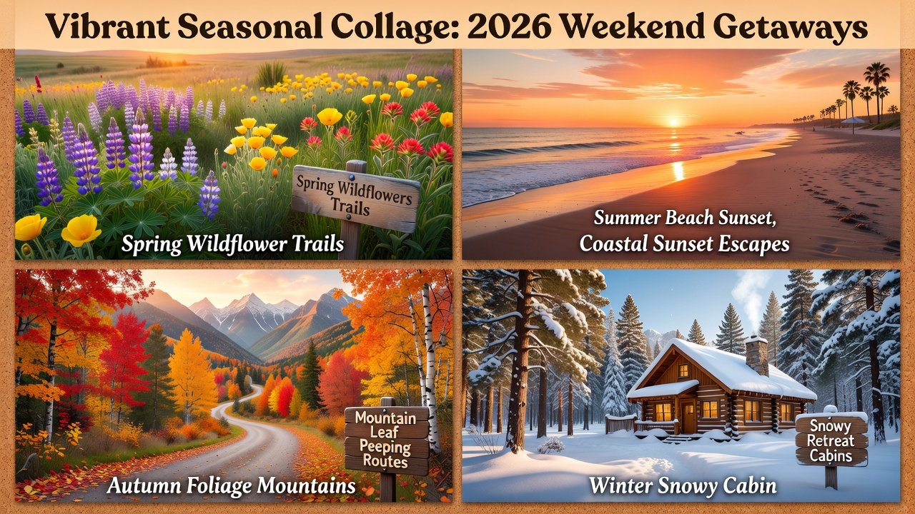 2026 Weekend Getaways by Season: Fresh Short Trip Ideas Year-Round