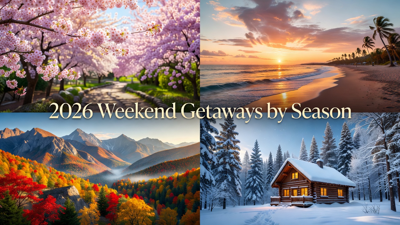 2026 Weekend Getaways by Season: Perfect Short Trips Year-Round